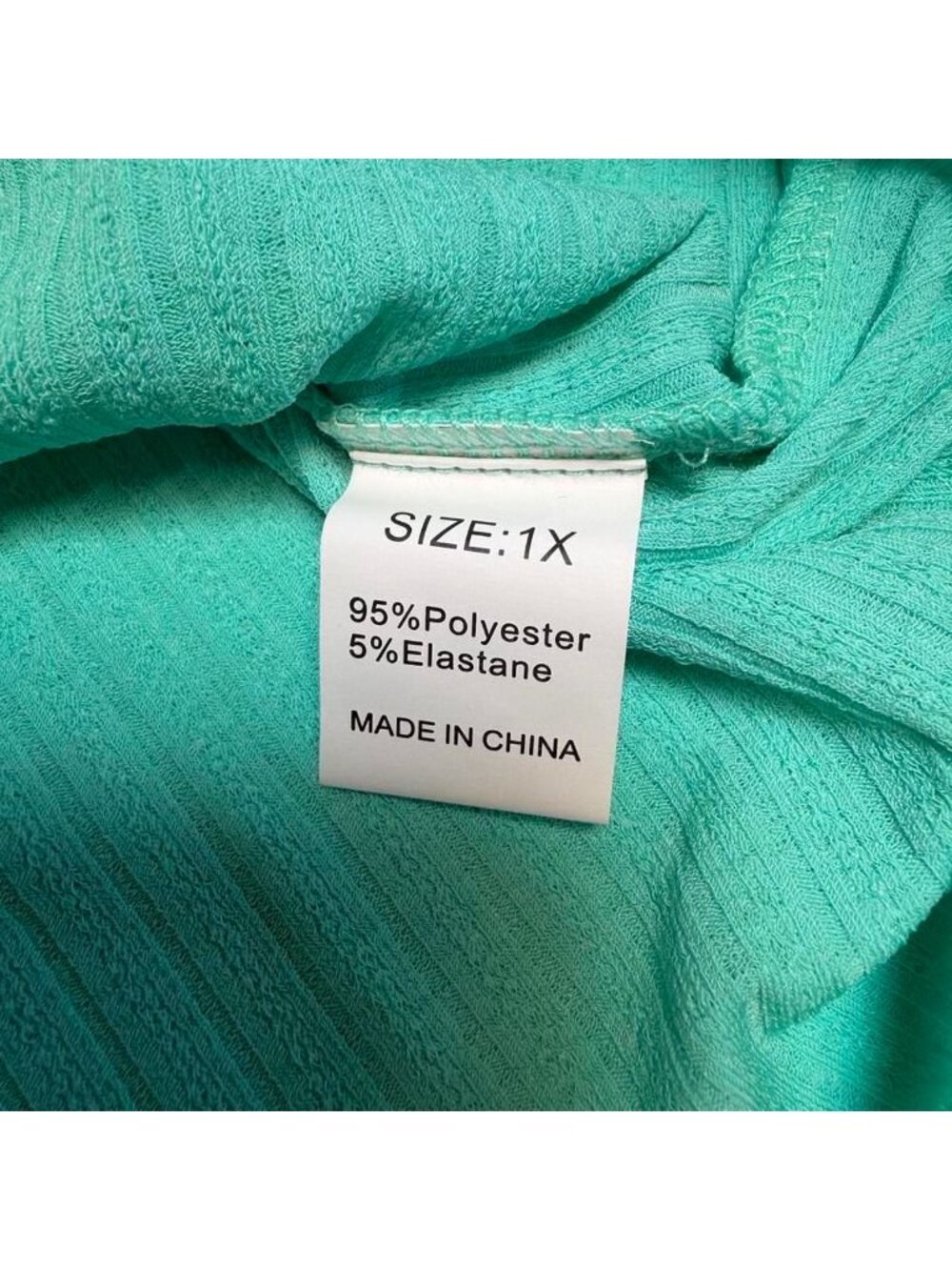 3/$20 Ruched Teal Short Sleeve Blouse Women’s 3X Plus Summer Flattering Ribbed - Picture 2 of 5